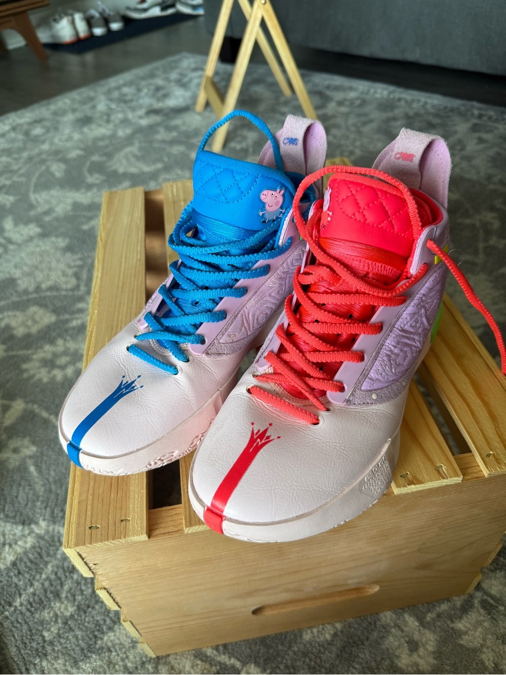361° Nikola Jokić Joker 1 “Peppa Pig” Basketball Shoes Youth Size 7 Rare